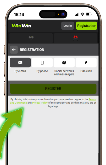 Agree to terms and age confirmation box