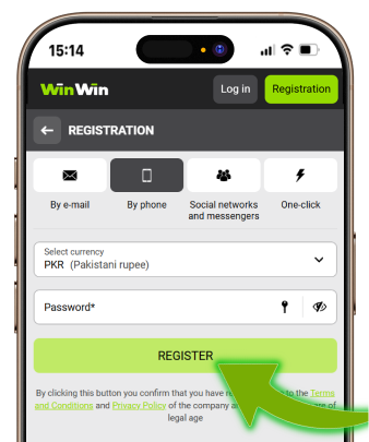 Set a password, select PKR as the currency, and confirm account creation.